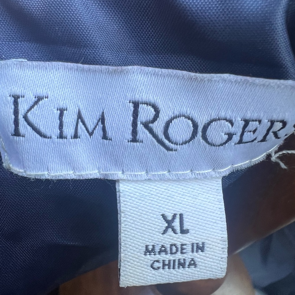 Kim Roger Quilted Navy Blue Women's zip Vest - Picture 8 of 10